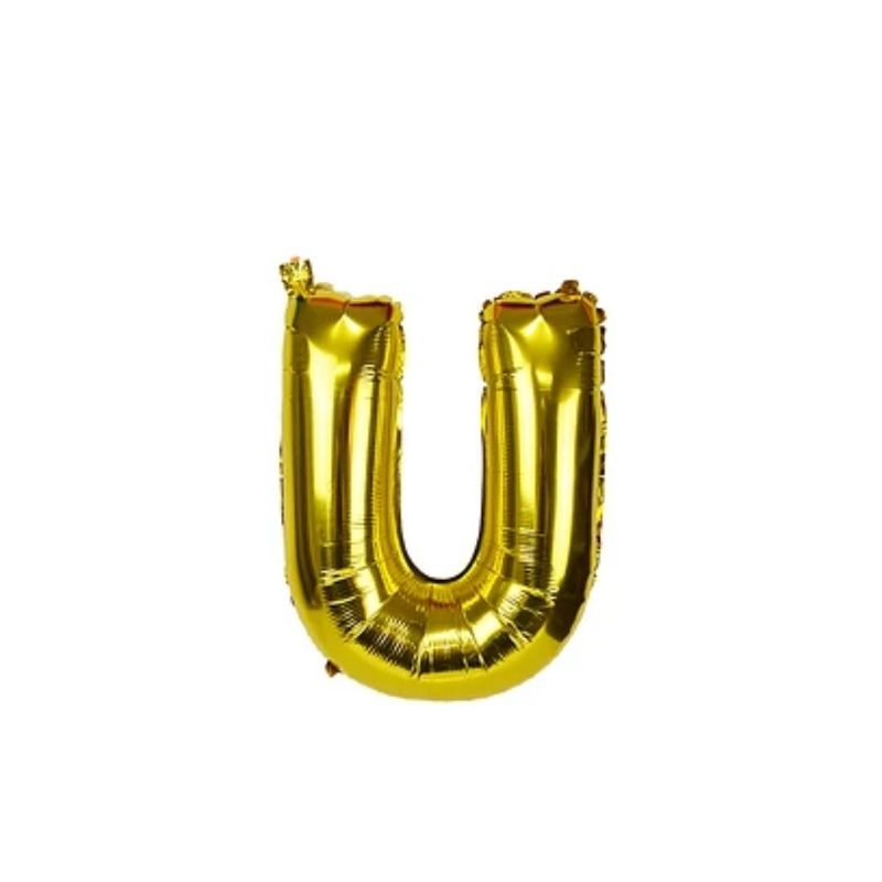 GENERICO - Globo Letra U Oro 16 pulgadas