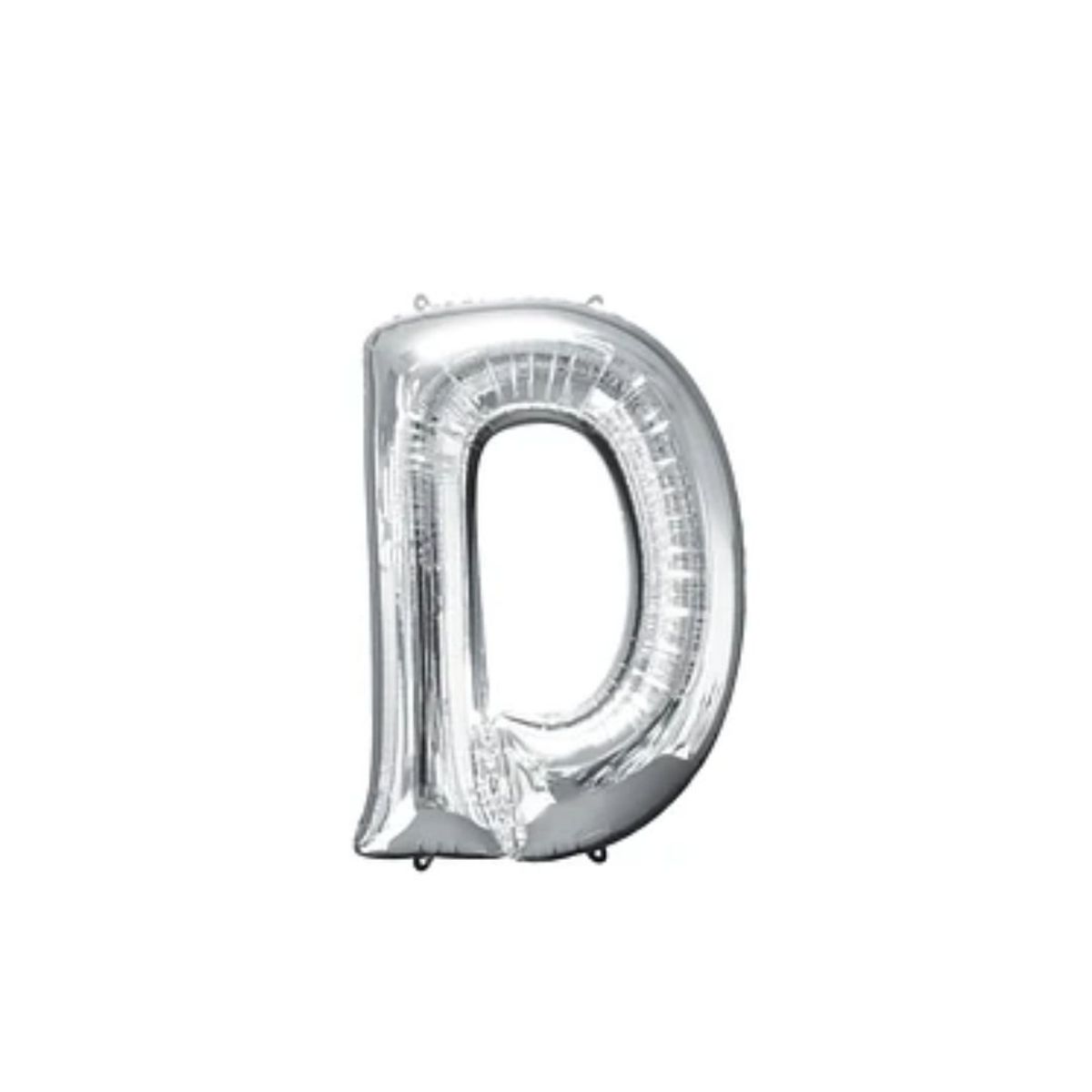 GENERICO - Globo Letra D Plateada 16 pulgadas