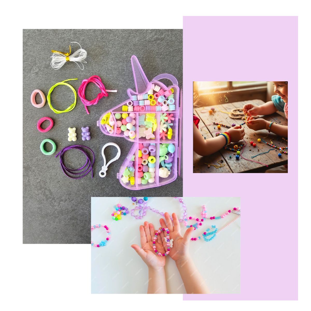 CALIN CALAO - Kit Armado de Pulseras Unicornio