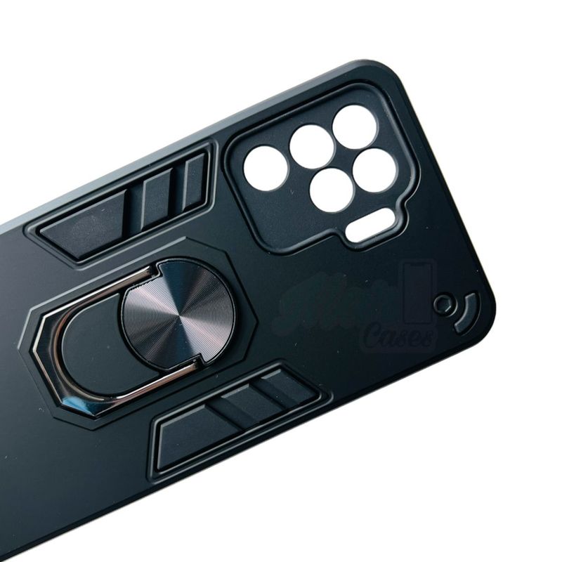 GENERICO - Carcasa Para Oppo Reno5 Lite Anti Golpes Anillo Negro
