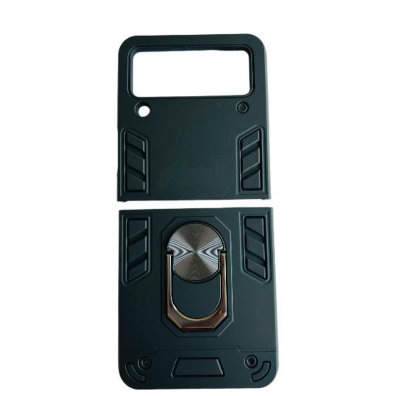 GENERICO - Carcasa Para Samsung Z Flip 3/4 Anti Golpes Anillo Antishock Negro