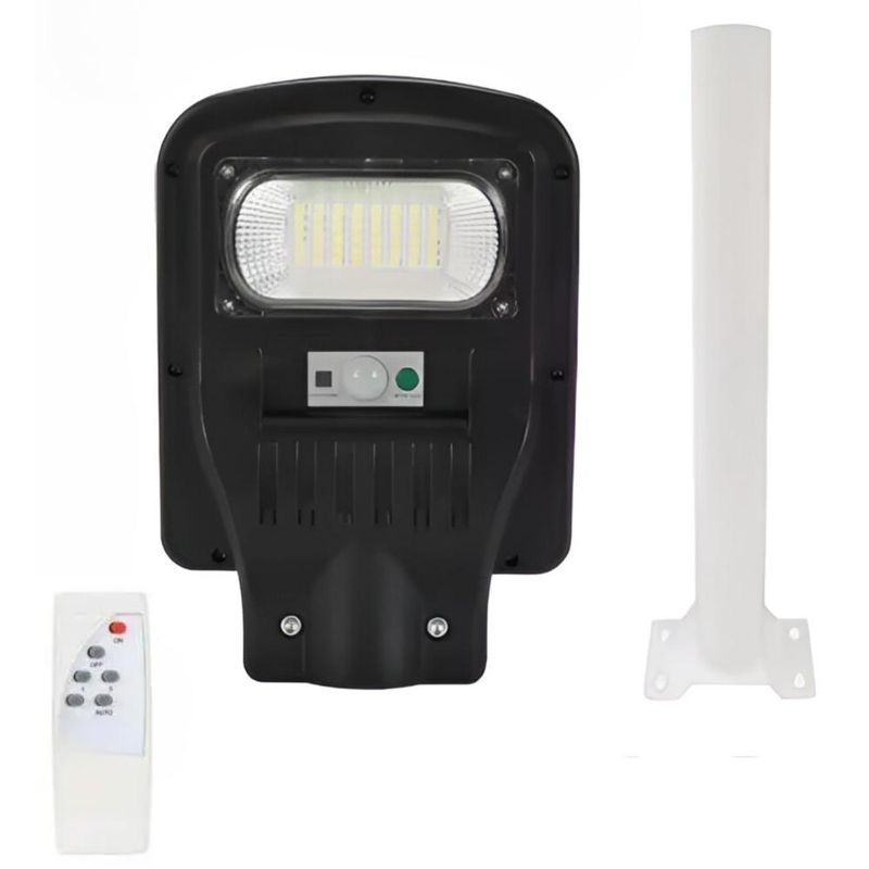 OEM - Luminaria Solar Publica con Soporte - High Light LED 50W - Negro