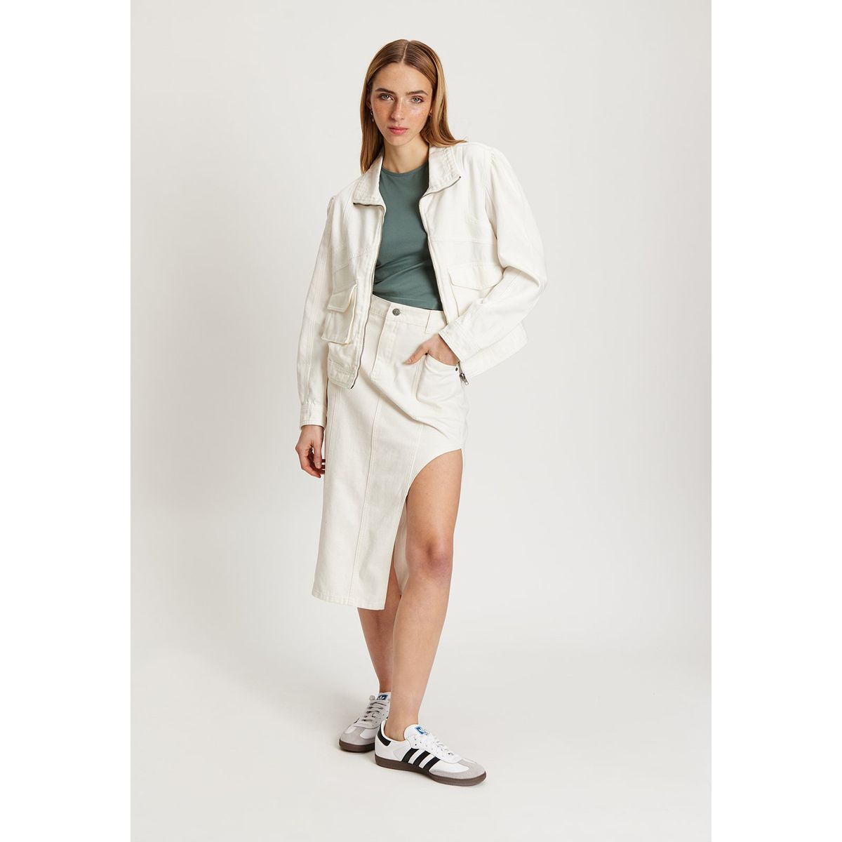 IO - Falda Larga Crudo Mujer Io