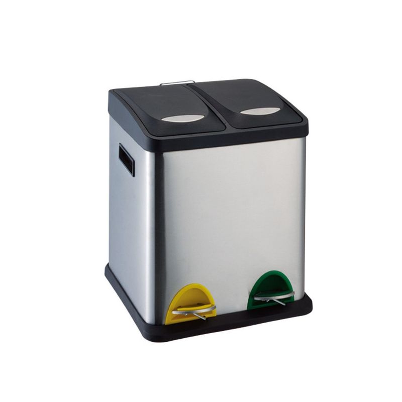 IGPRO - Basurero 16L Metalico Doble Acero Inoxidable