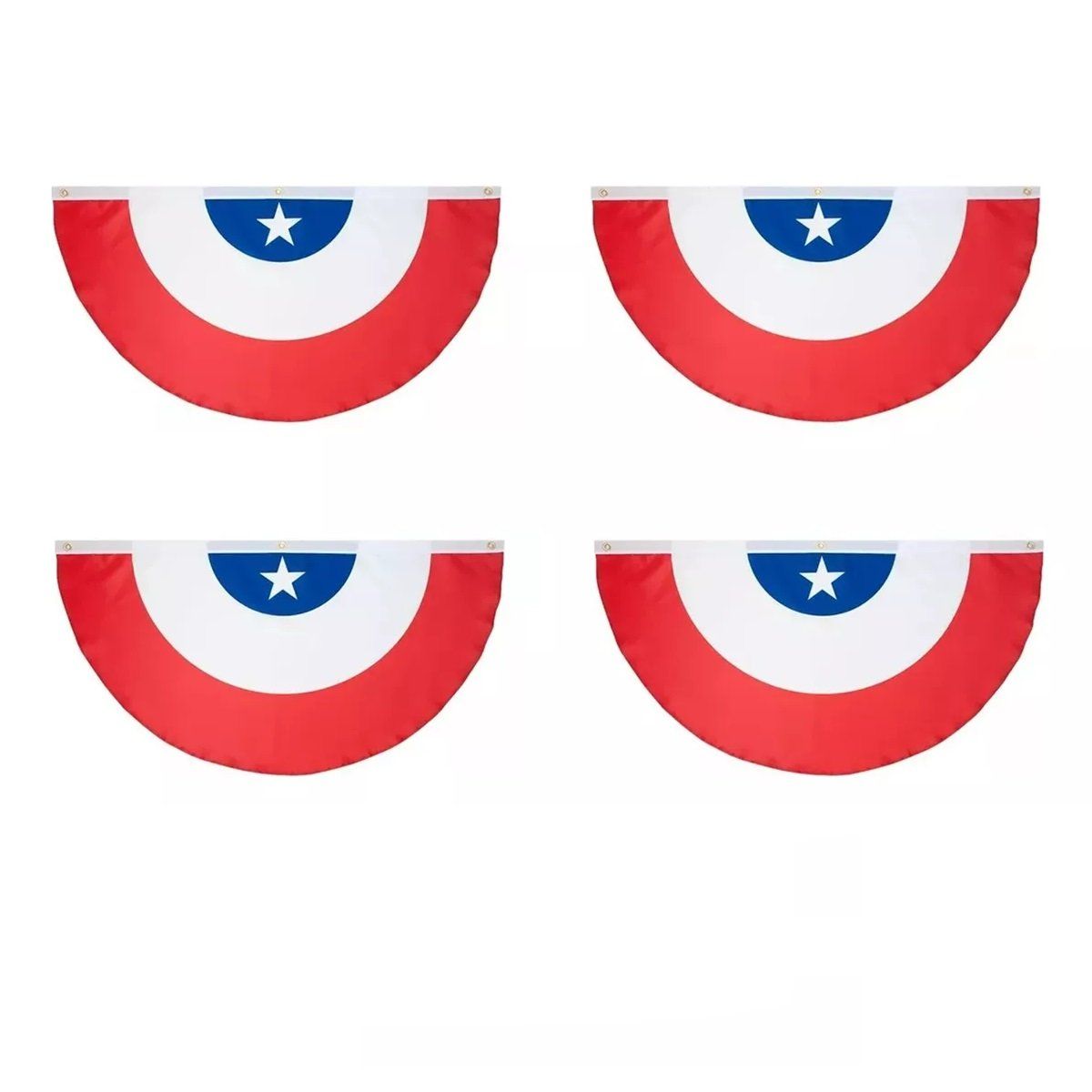 GENERICO - Pack X4 Bandera Escarapela De Chile 120x60cm Fiestas Patrias