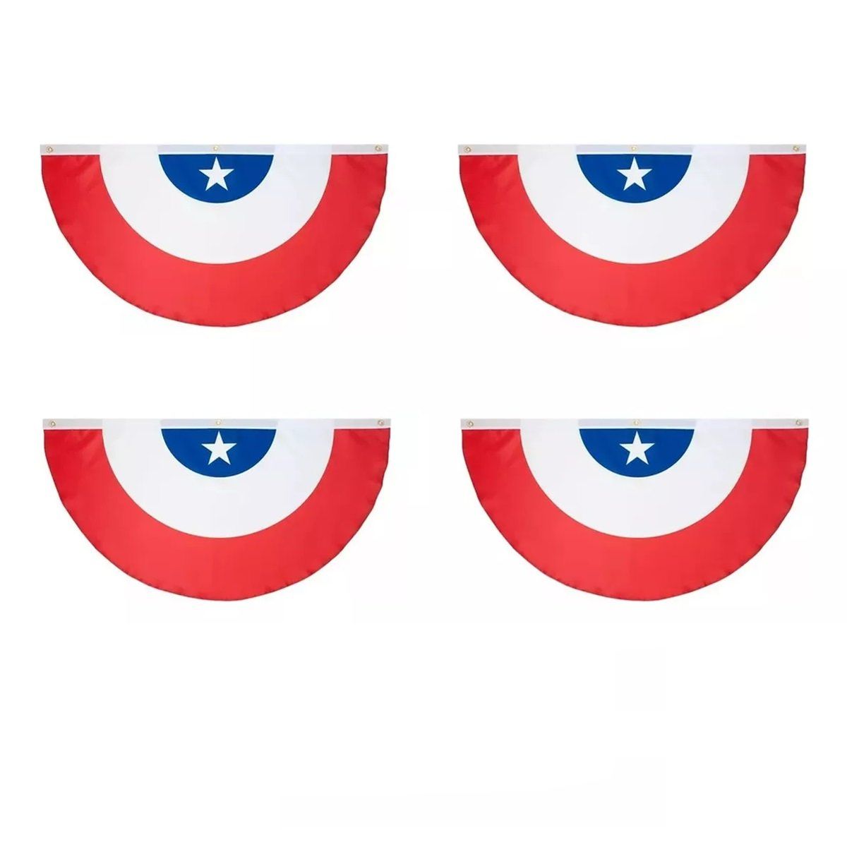 GENERICO - Pack X4 Bandera Escarapela De Chile 120x60cm Fiestas Patrias