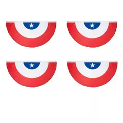 GENERICO - Pack X4 Bandera Escarapela De Chile 120x60cm Fiestas Patrias