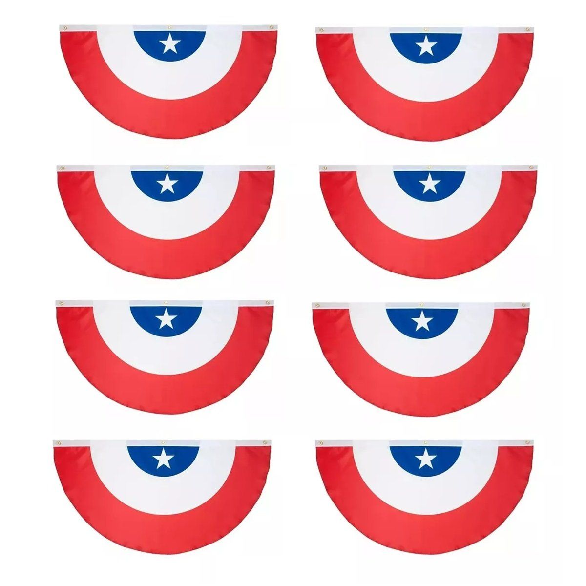 GENERICO - Pack X8 Bandera Escarapela De Chile 120x60cm Fiestas Patrias