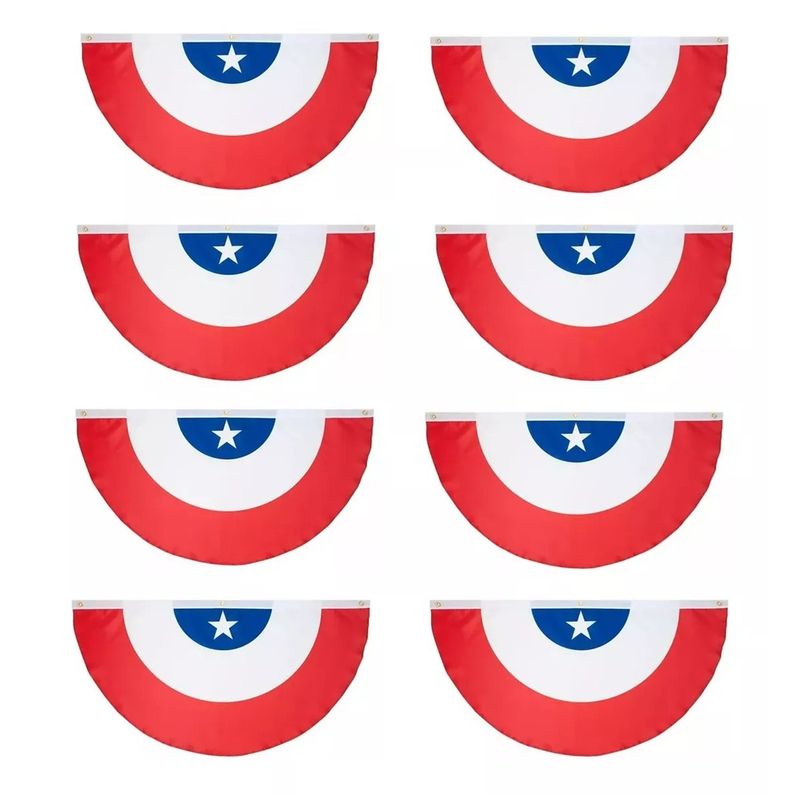 GENERICO - Pack X8 Bandera Escarapela De Chile 120x60cm Fiestas Patrias