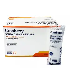 CRANBERRY - Venda Gasa Elastica De 10cm X 4cm Caja X 20 Unidades