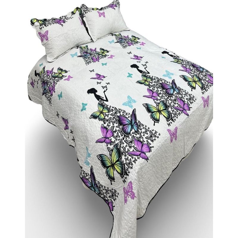 GENERICO - Cubrecama Quilt Luminoso 2 Plazas - Verano L6