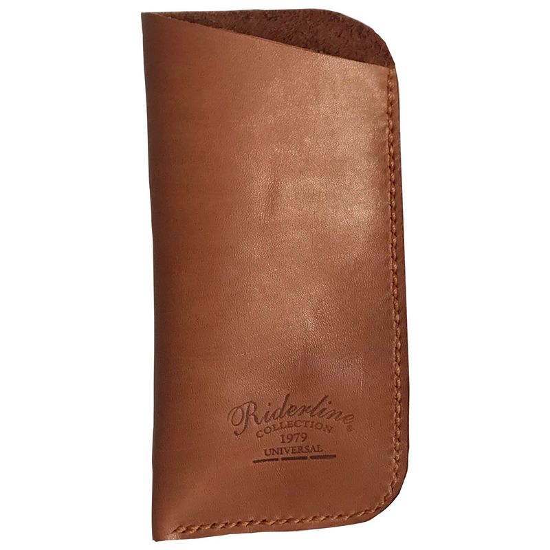 RIDERLINE - ESTUCHE PORTA LENTES ,CAFE, DE CUERO NATURAL ,  RIDERLINE