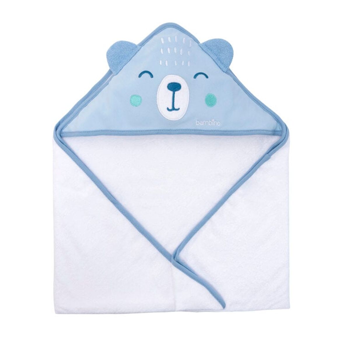 BAMBINO - Toalla con Capucha para bebé Celeste Oso