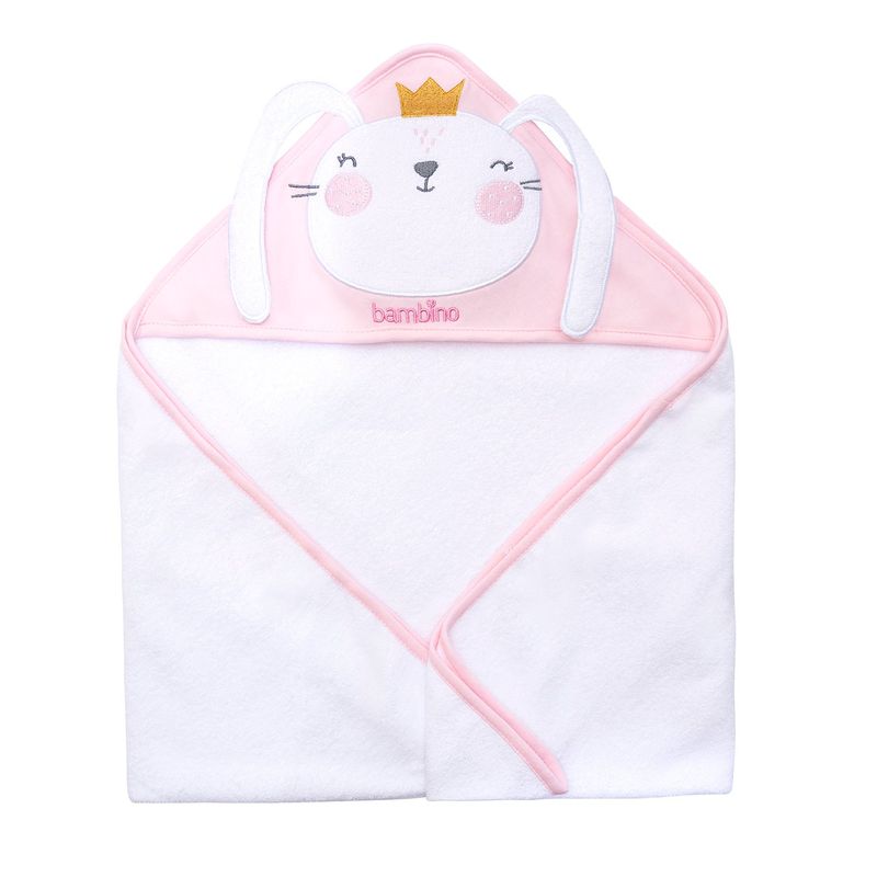 BAMBINO - Toalla con Capucha para bebé Blanco Conejita