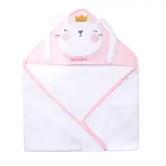 BAMBINO - Toalla con Capucha para bebé Blanco Conejita