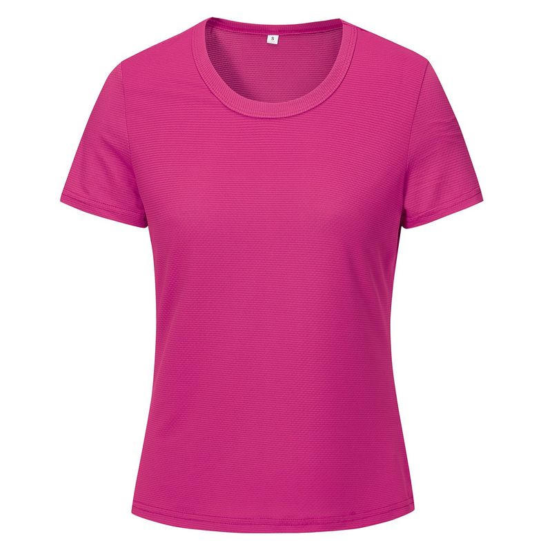 ANDESLAND OUTDOOR APPAREL - Polera Dry Fit Microperforado Manga Corta Sechurano Fucsia Mujer