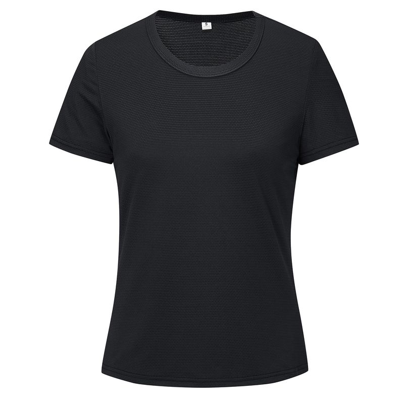 ANDESLAND OUTDOOR APPAREL - Polera Dry Fit Microperforado Manga Corta Sechurano Negro Mujer_.