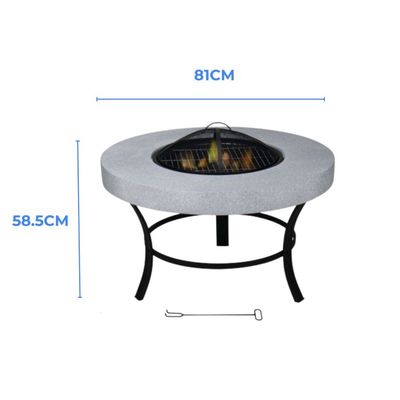 Igpro Fogon Parrilla A La Piedra Clasico 81X81X585Cm