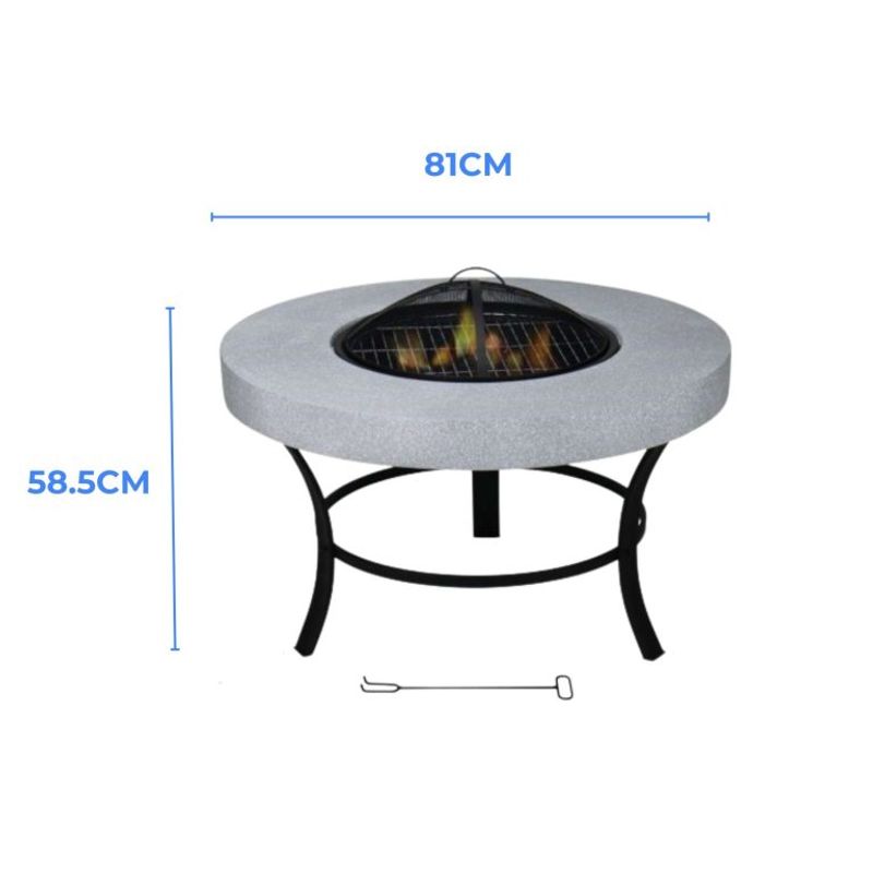IGPRO - Fogon Parrilla a la Piedra Clasico 81x81x585cm