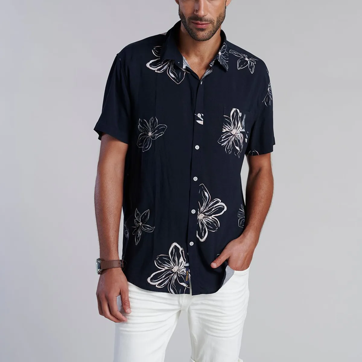 FEROUCH - Camisa Estampada Denver Fj Negro Ferouch