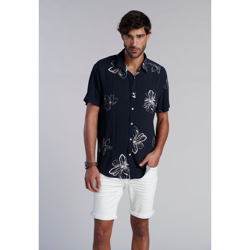 FEROUCH - Camisa Estampada Denver Fj Negro Ferouch_.