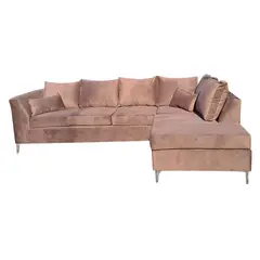 MUEBLERIA LATINA - ML SECCIONAL FELPA ESTOCOLMO GRANDE DERECHO CHOCOLATE