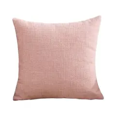 GENERICO - Pack 2 Funda Para Cojín De Lino 45x45 Rosa