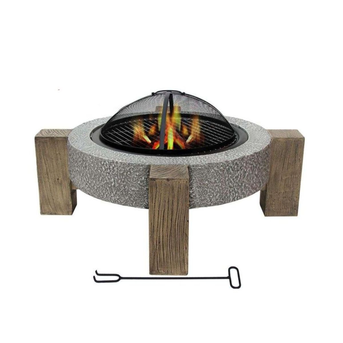 IGPRO - Fogon Parrilla A La Piedra Madera 75x75x44cm