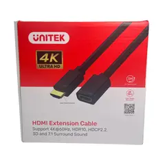 UNITEK - Cable Extensión Hdmi 3 Mts Macho-hembra V2.0 4k Alta Calidad