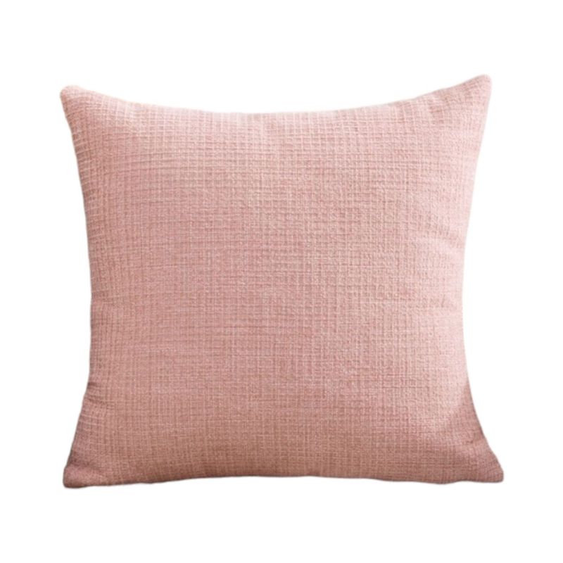 GENERICO - Funda Para Cojín De Lino 45x45 Rosa 1 Und