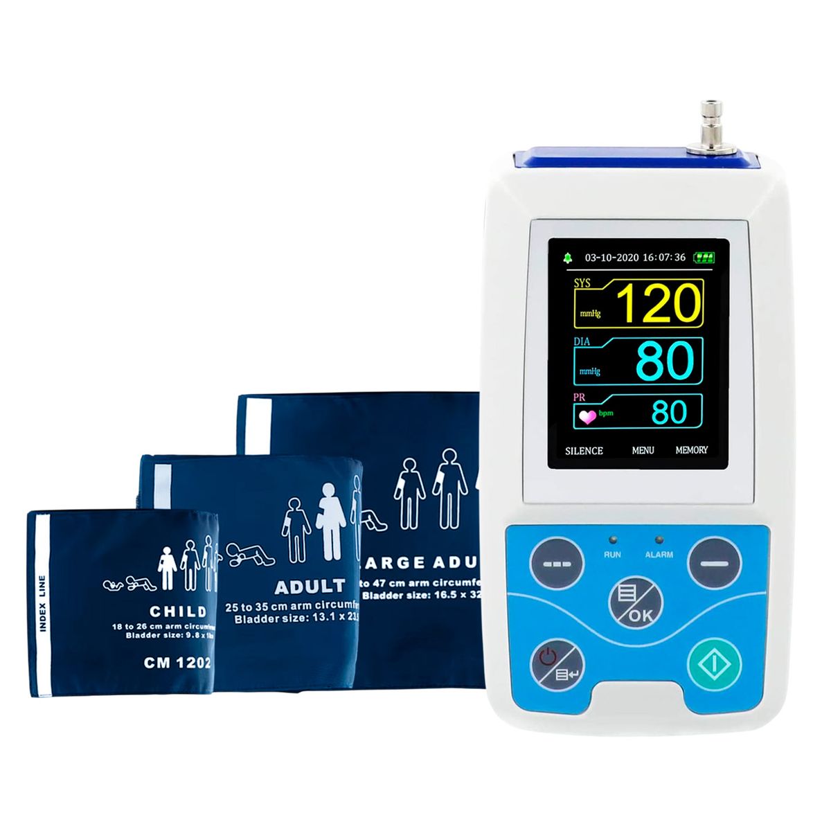 TOPMEDIC - Holter Presión Arterial Contec ABPM50 + Brazalte Adulto Obseo y Pediátrico