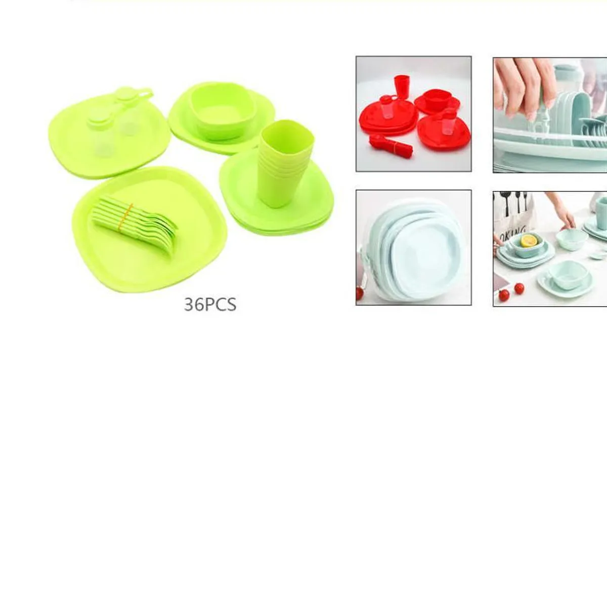 GENERICO - Set De Picnic O Camping Gran Pack 36 PCS