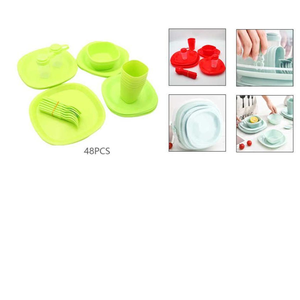 GENERICO - Set De Picnic O Camping Gran Pack 48 PCS