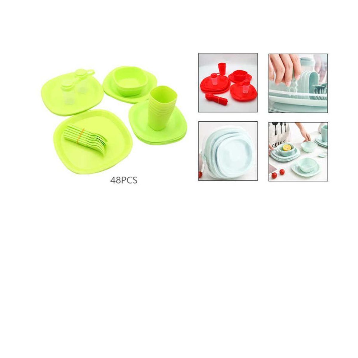 GENERICO - Set De Picnic O Camping Gran Pack 48 PCS
