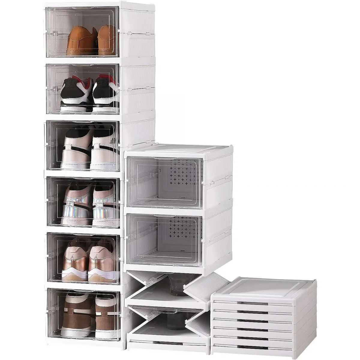 GENERICO - Zapatera Plegable 6 Niveles Una Pieza Firme Sin Instalación