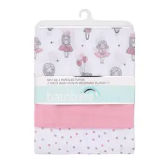 BAMBINO - Set de 3 Pañales Tutos para bebé rosado bailarinas