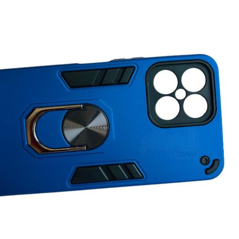 GENERICO - Carcasa Para Honor X8 Anti Golpes Anillo Azul Rey
