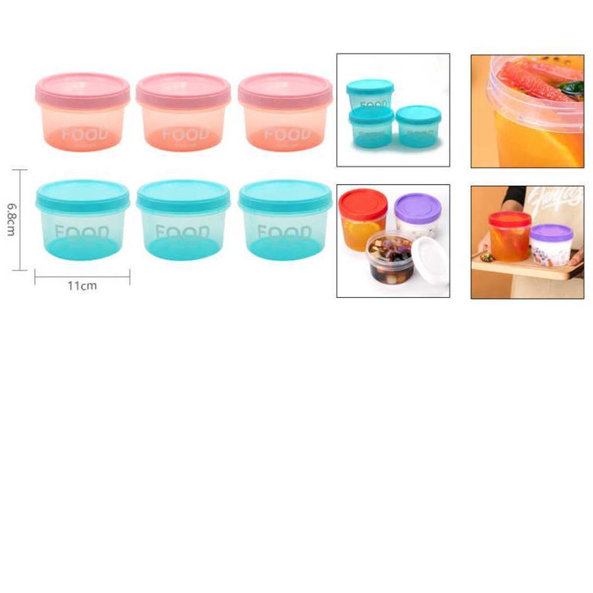 GENERICO - Set Embases Hermeticos 6.8 CM X 11 CM