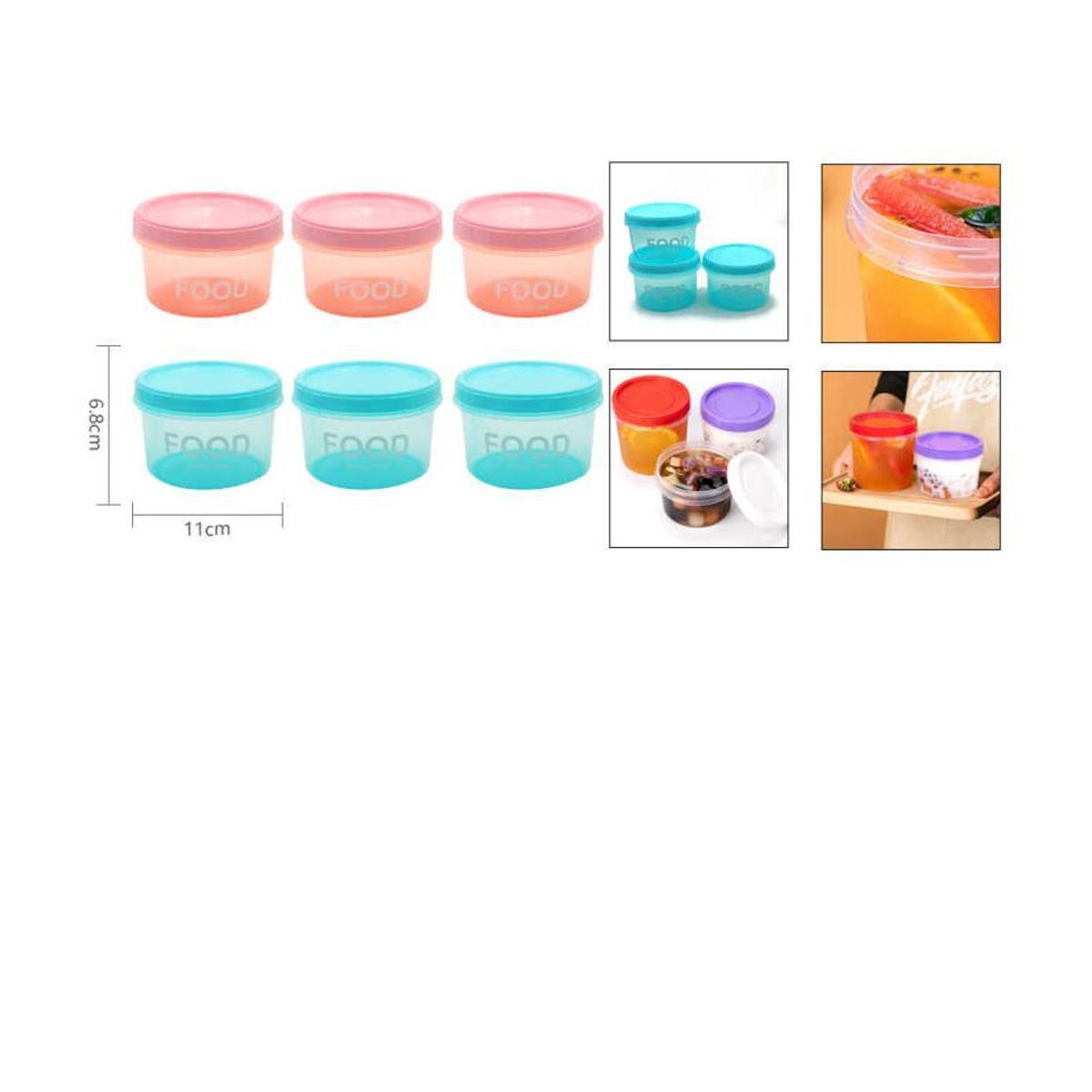 GENERICO - Set Embases Hermeticos 6.8 CM X 11 CM