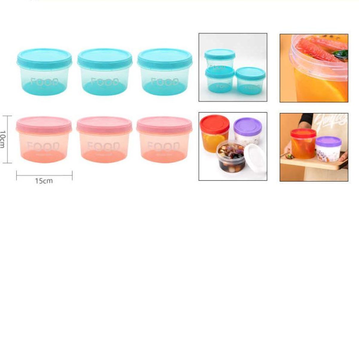 GENERICO - Set Envases Hermeticos 10 CM X 15 CM