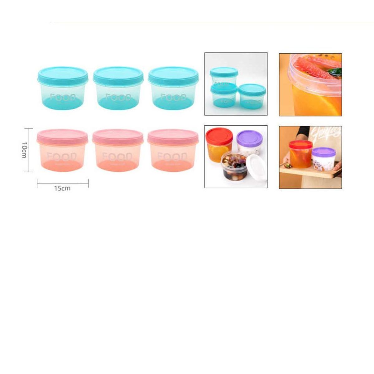 GENERICO - Set Envases Hermeticos 10 CM X 15 CM