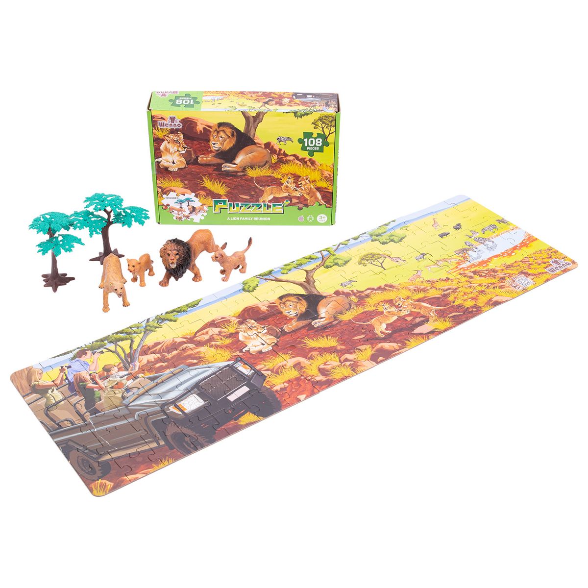 GENERICO - Puzzle León 108 Piezas + Figuras
