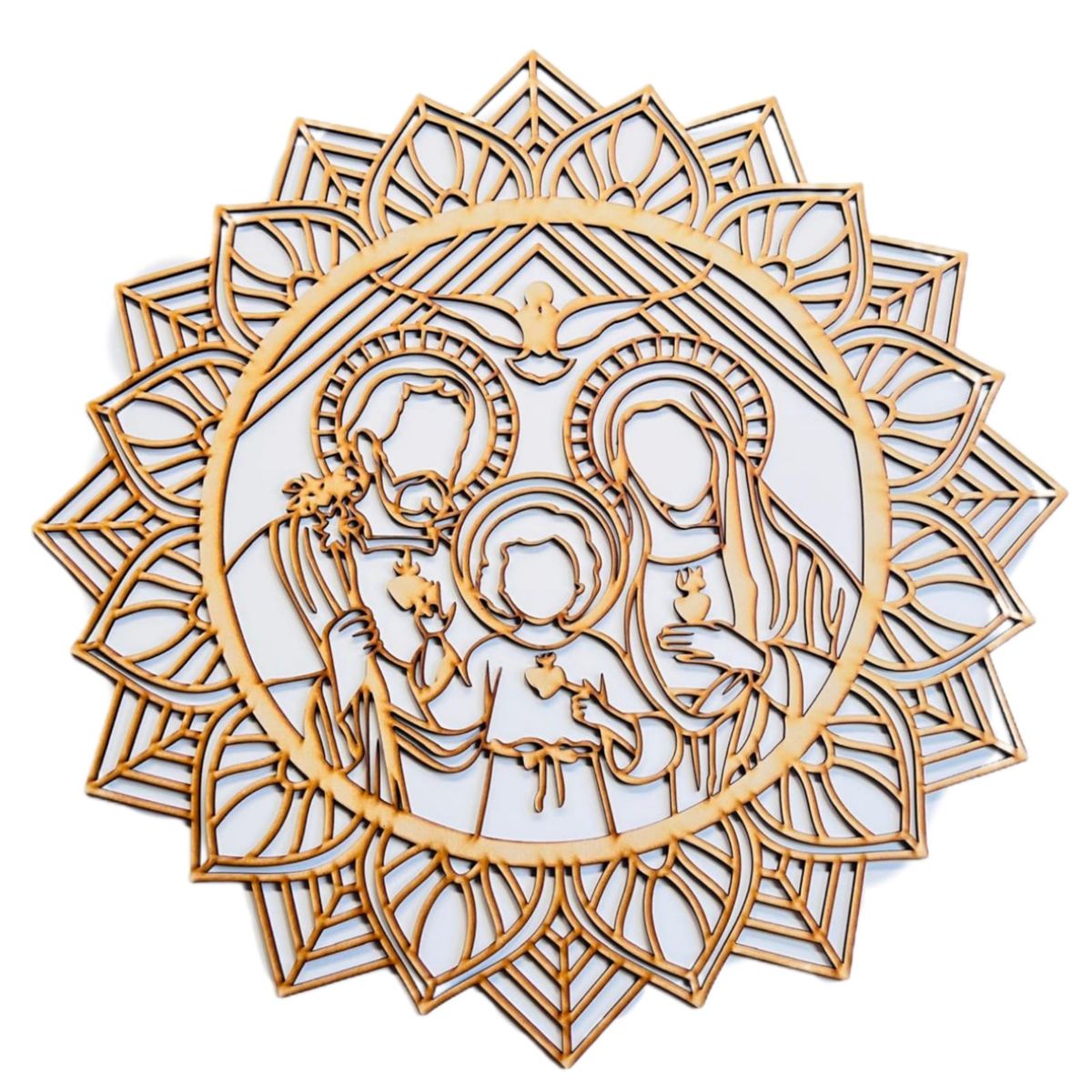 GENERICO - CUADRO DECORATIVO MANDALA SAGRADA FAMILIA 60CM