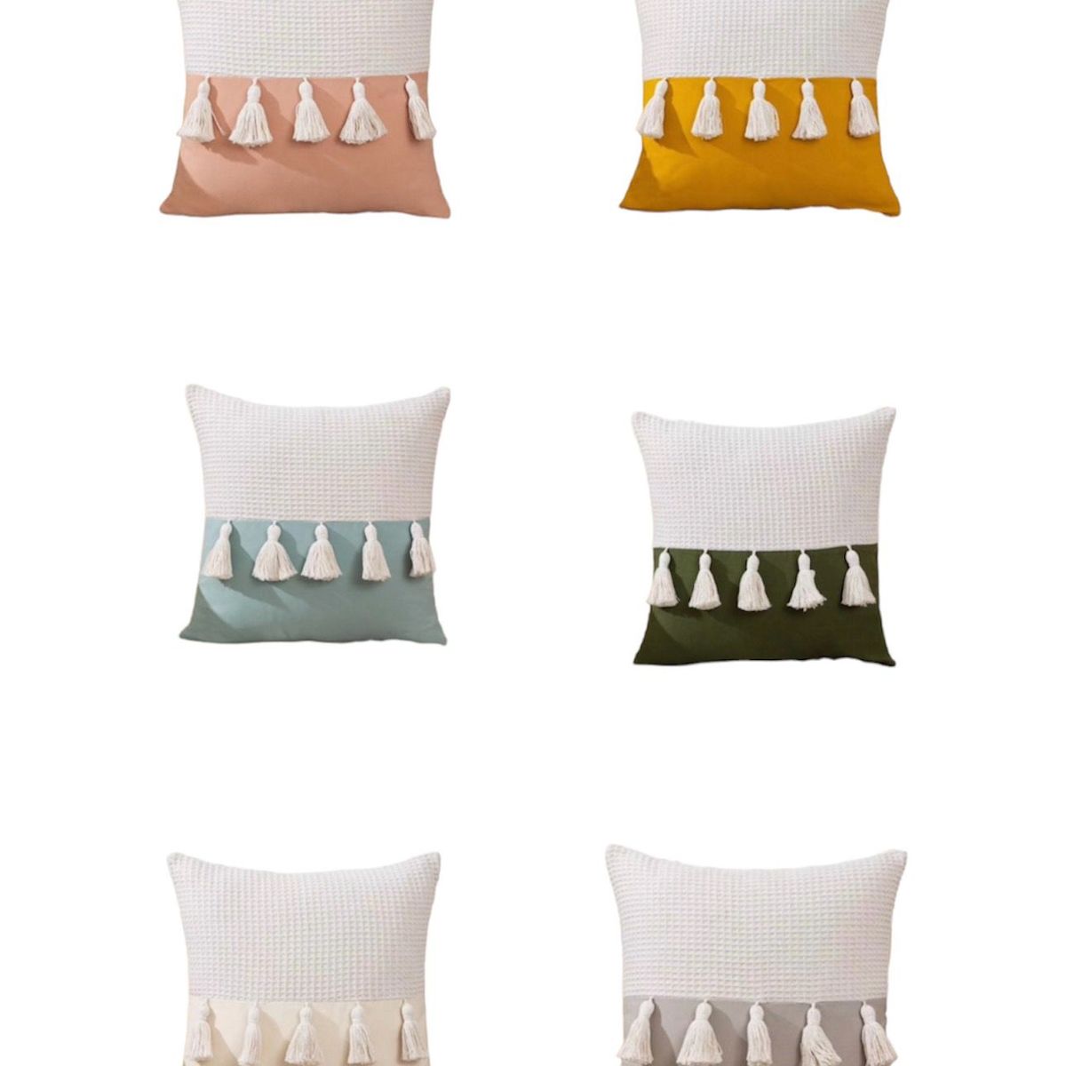 GENERICO - Funda Para Cojín Mitad Pompones 45x45  Naranja1 Und