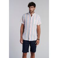 Camisa Listada Color Fj Azul