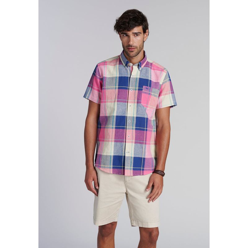 FEROUCH - Camisa Check Colorado F Morado Ferouch