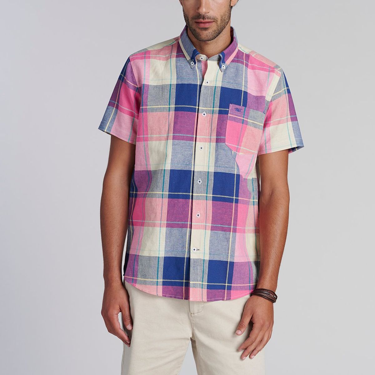 FEROUCH - Camisa Check Colorado F Morado Ferouch