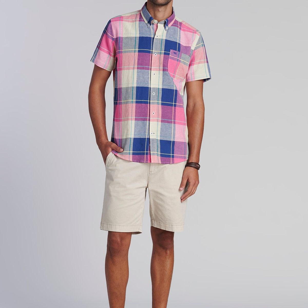 FEROUCH - Camisa Check Colorado F Morado Ferouch