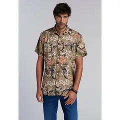 FEROUCH - Camisa Estampada Safari Fj Verde