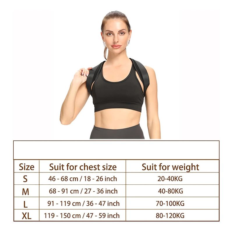 GENERICO - Faja Corrector De Postura De Espalda Lumbar Unisex Talla L